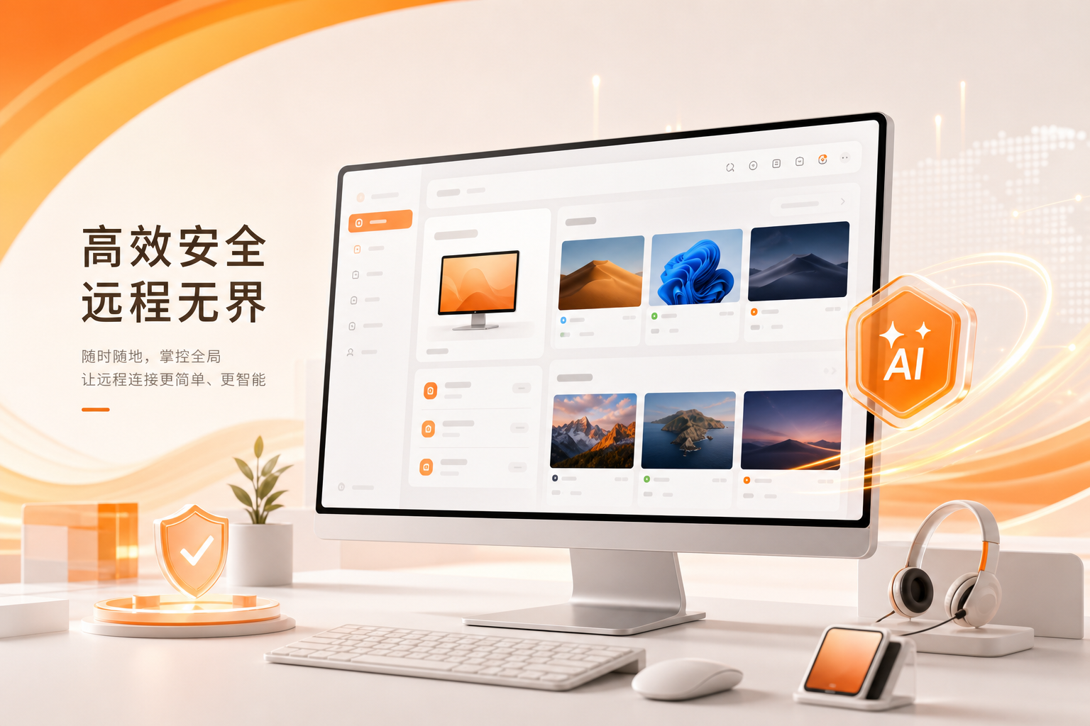 向日葵中国风科技融合远程桌面